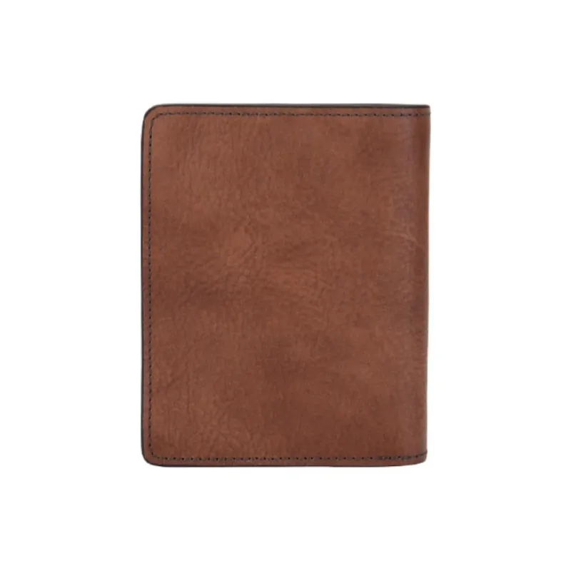 Hush Puppies Cow Leather Card Holder Wallet Men's Yellow Brown-2