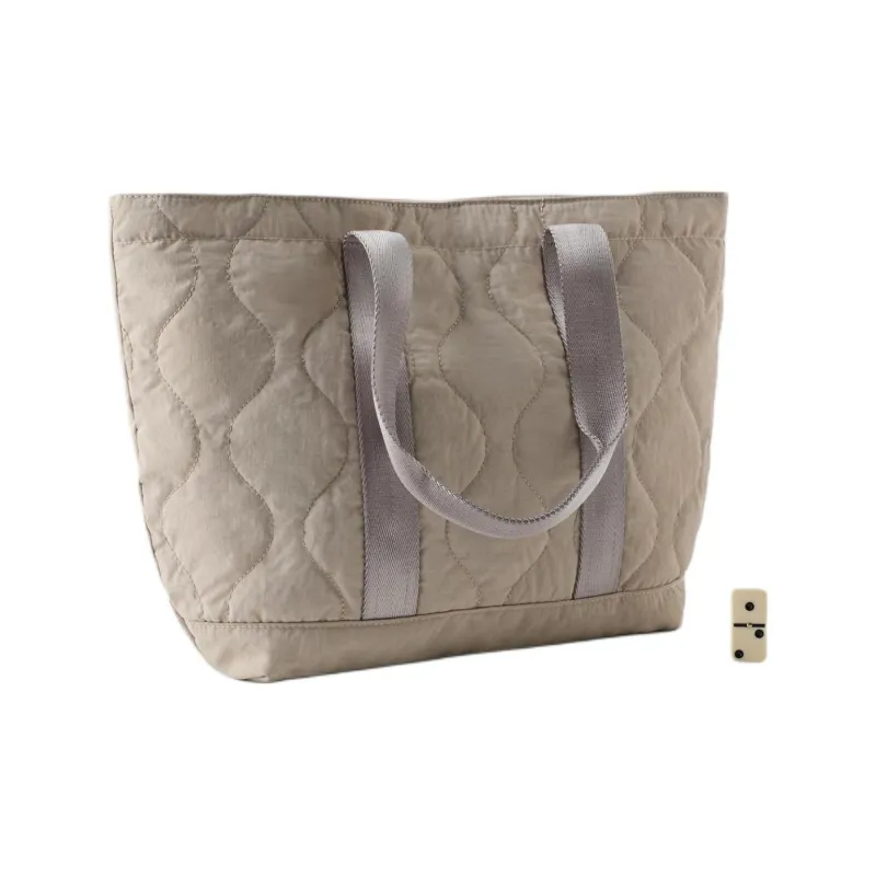 ZARA Polyamide Tote Bag Shopping Bag Shoulder Bag Handbag Unisex Beige-2
