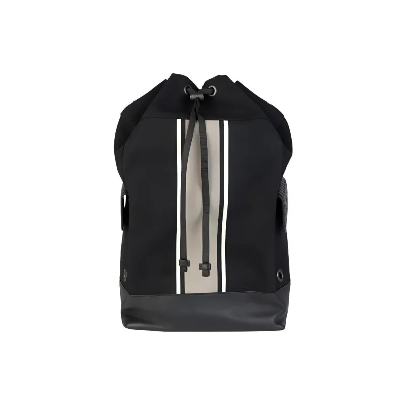Bottega Veneta Cotton Backpack Men's Black & Gray-0