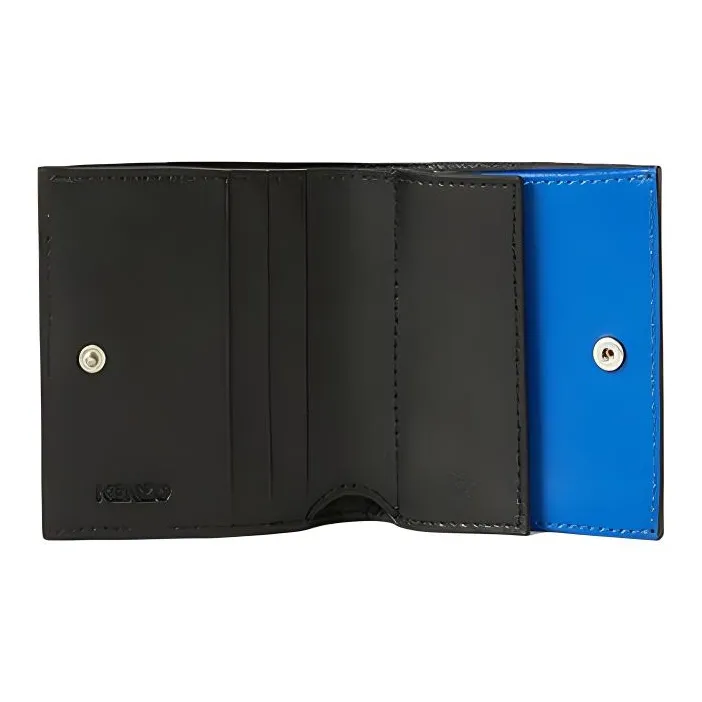 KENZO Cow Leather 50% Off Money Clip Card Holder Wallet Regular Men's Black-2