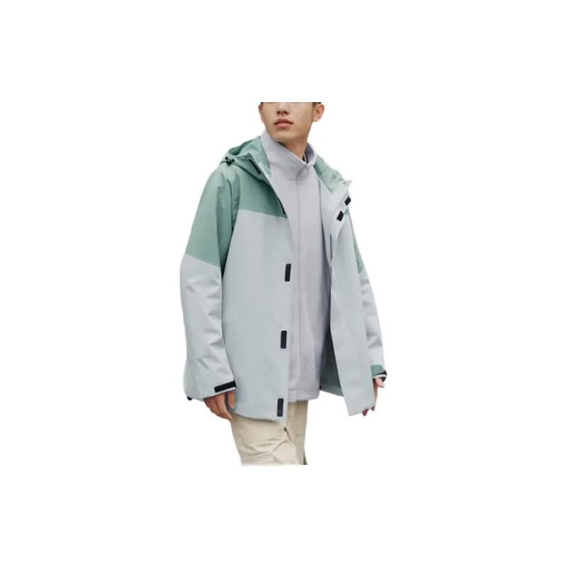 361° Life Collection Waterproof And Wear-resistant Windbreaker Jacket Unisex Lighthouse Gray/Splash Blue-5