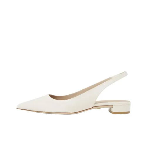 Stuart Weitzman/SW Stuart Slingback Casual Single Shoes Women's Ecru