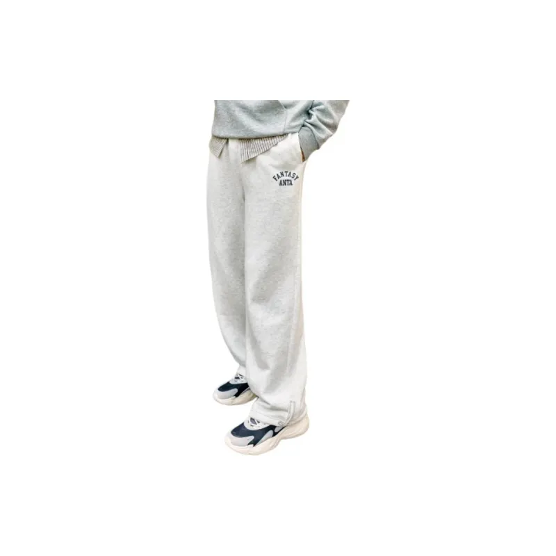 Anta Life Collection Knitted Sweatpants Men's BC01 Gray Heather Gray-1