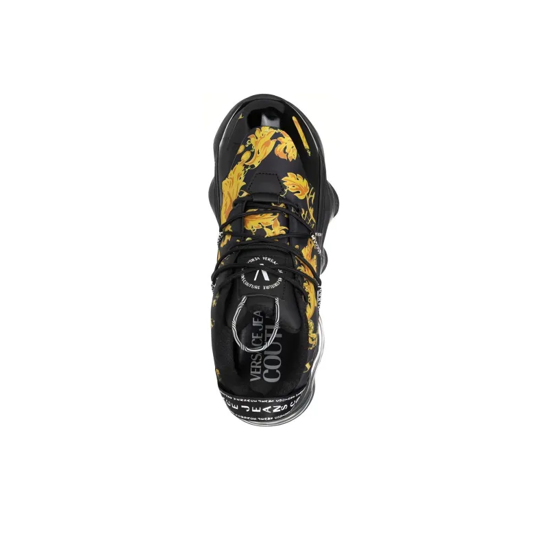 VERSACE JEANS Couture Chain Couture-print Panelled Sneakers-4
