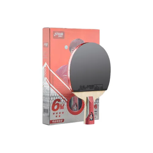 DHS Butterfly All Wood Ping Pong Paddles Fast Attack Suitable Playing Style Unisex Shakehand Grip Red Unisex All Wood