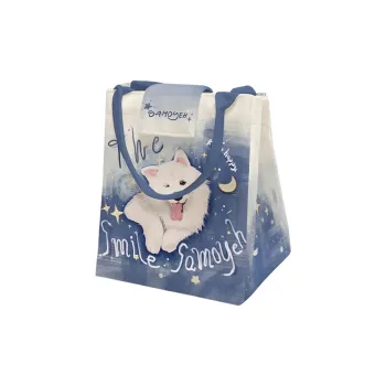 AOSONG Suede Tech Fabric Handbag Unisex Blue