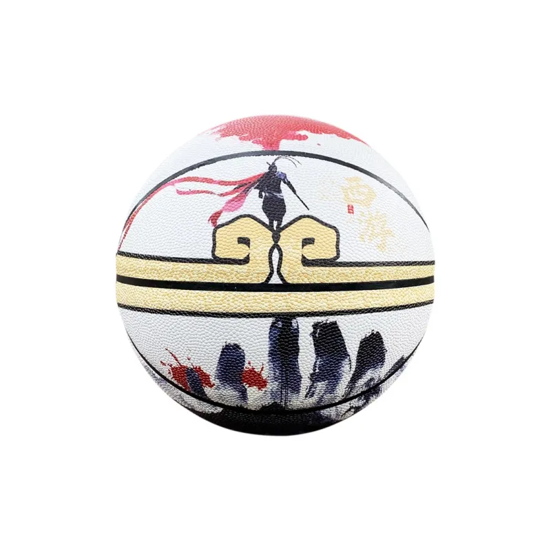 THREEHUAN PU Basketball White Red Size 7 Training Unisex-3