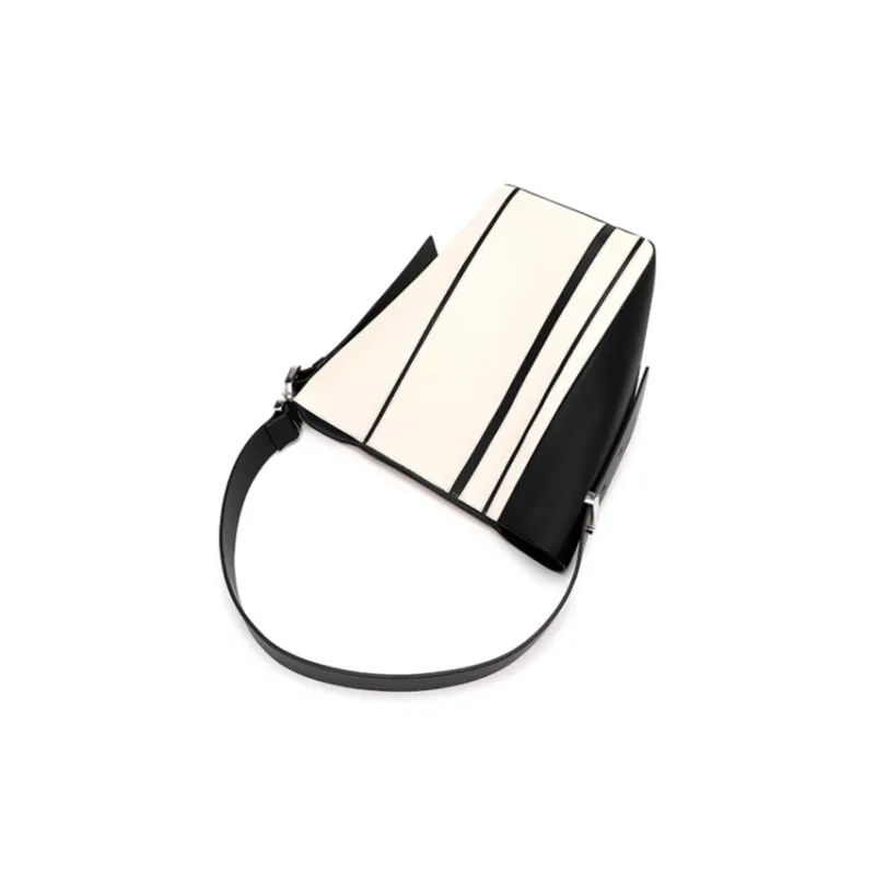 IAB Cow Leather Bucket Bag, Shoulder Bag Tubas Women's Midnight Black/Moon White-4