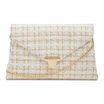 GUESS Artificial Leather Envelope Bag Shoulder Bag Crossbody Bag Mini Women's White