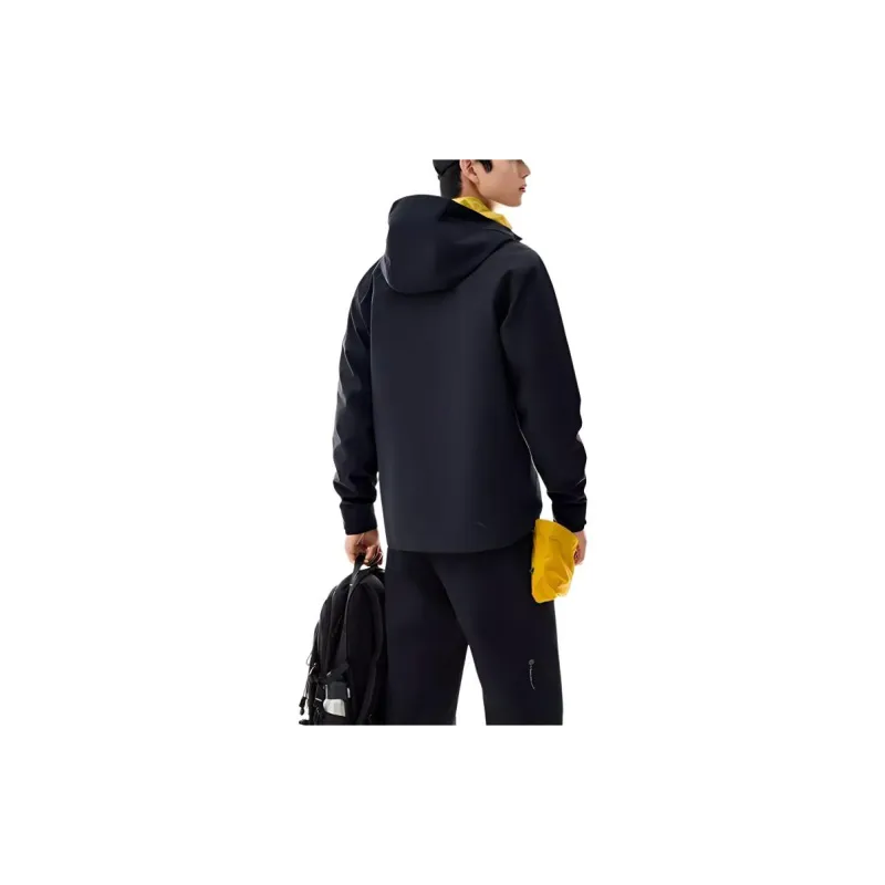 Anta Waterproof And Windproof To Keep Warm Windbreaker Jacket Men's Basic Black/Basic Black-2