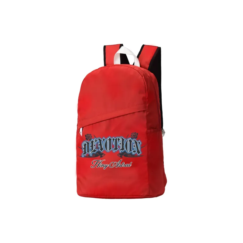 HINY Polyester Student Backpack Regular Unisex Red-1
