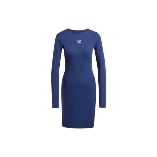 Adidas Originals Essential Long Sleeved Dress Women's Dark Blue