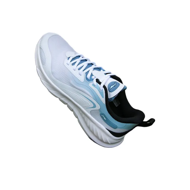 LiNing Lightweight Rebound Low Top Casual Running Shoes Men's White Blue-2