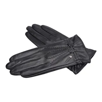PIERRE CARDIN Goatskin Gloves Women's Black