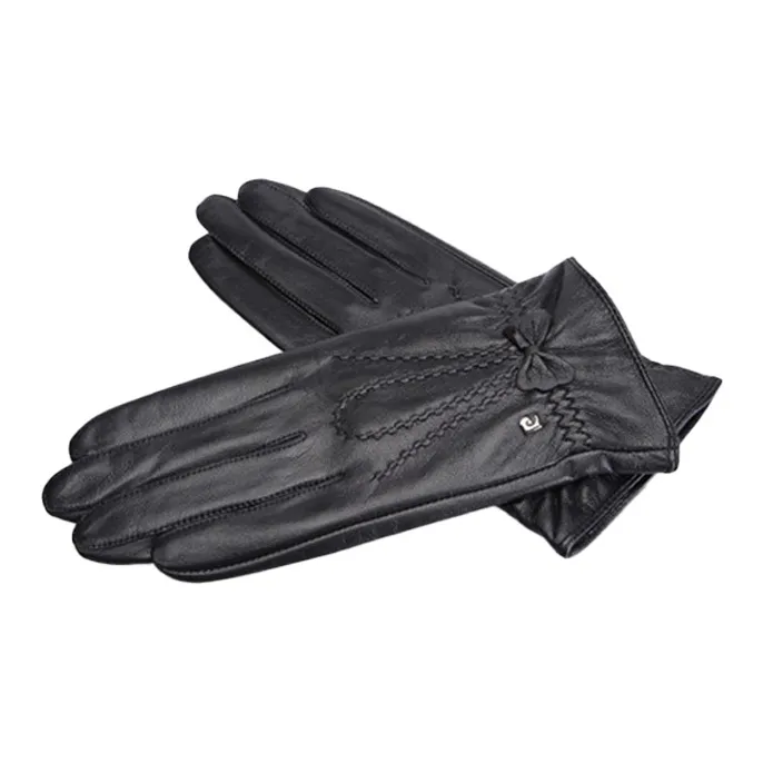 PIERRE CARDIN Goatskin Gloves Women's Black-0