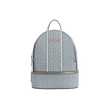 GUESS Coated Canvas Backpack Regular Women's Light Blue