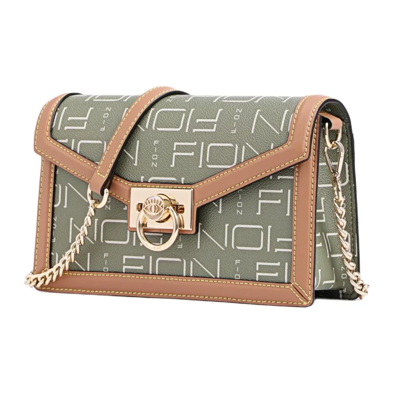 FION Artificial Leather Envelope Bag, Shoulder Bag Medium Size Women's Multicolor-7