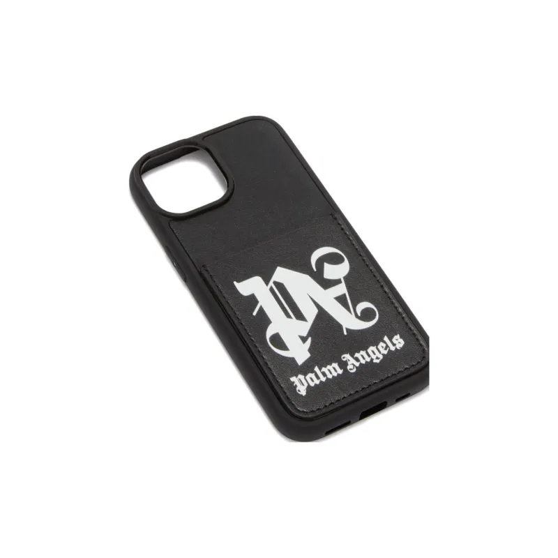 PALM ANGELS Leather Material Durable Phone Cases Compatibility With IPhone 15 Trendy And Cool-1