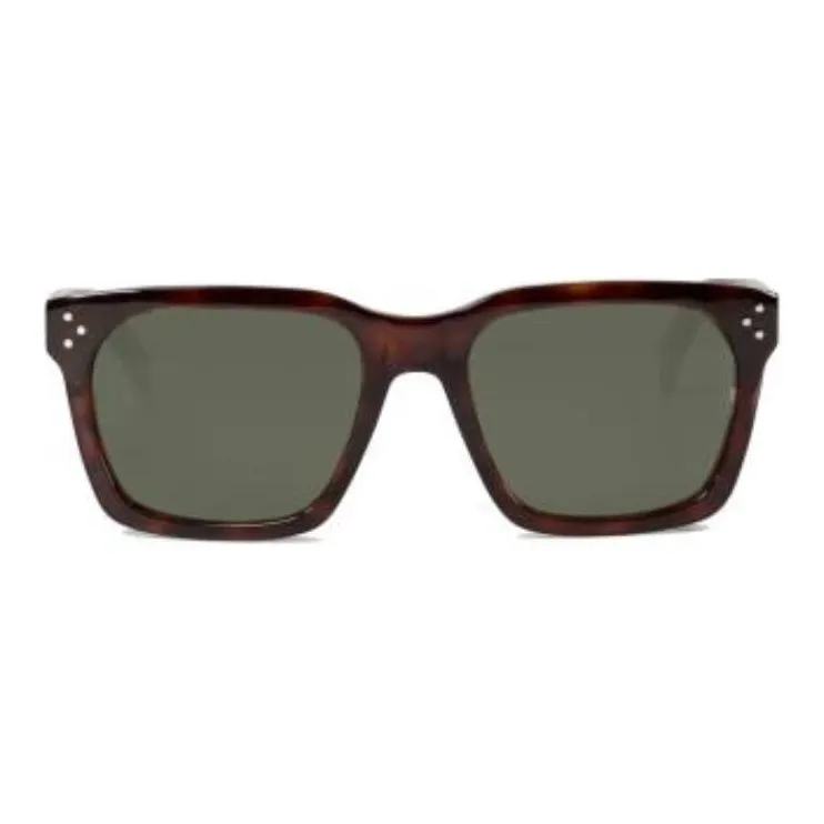 CELINE Acetate Square Sunglasses Men's Tortoiseshell-0