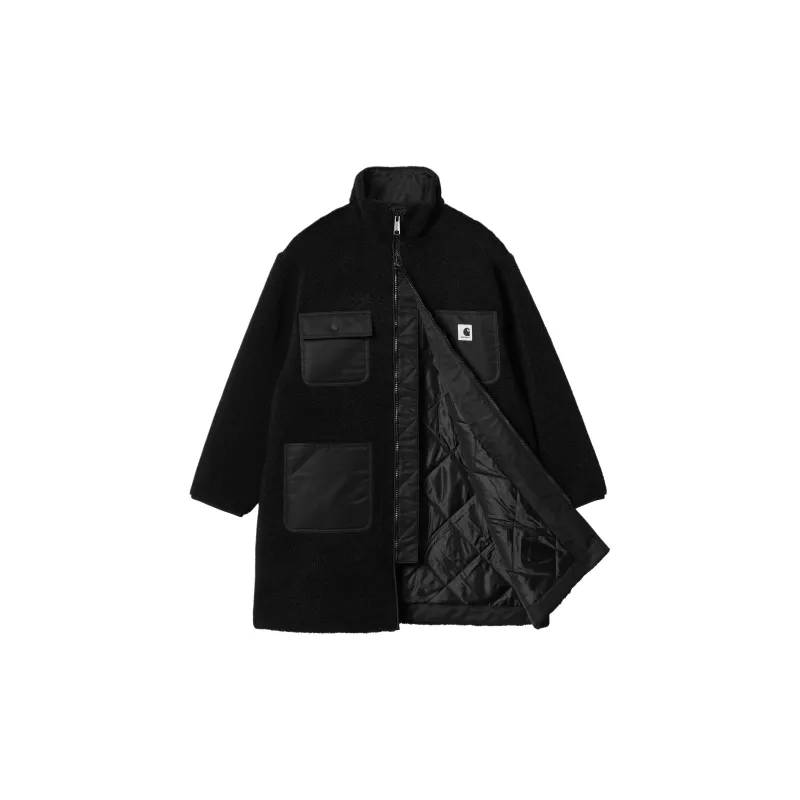 Carhartt WIP FW24 W' Orla Coat Velvet feel Coat Women's Black-2