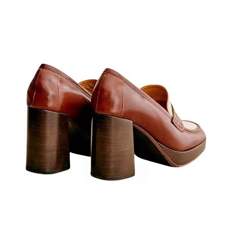 Sezane Loafers 9cm Women's Burgundy-2