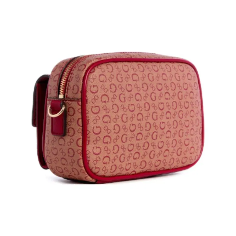 GUESS Coated Canvas Shoulder Bag Crossbody Bag Women's Red-1