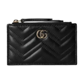 GUCCI Leather Key Pouch Women's Black