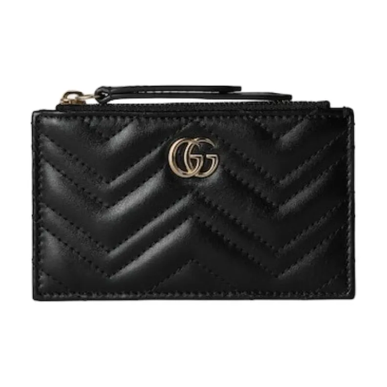 GUCCI Leather Key Pouch Women's Black-0