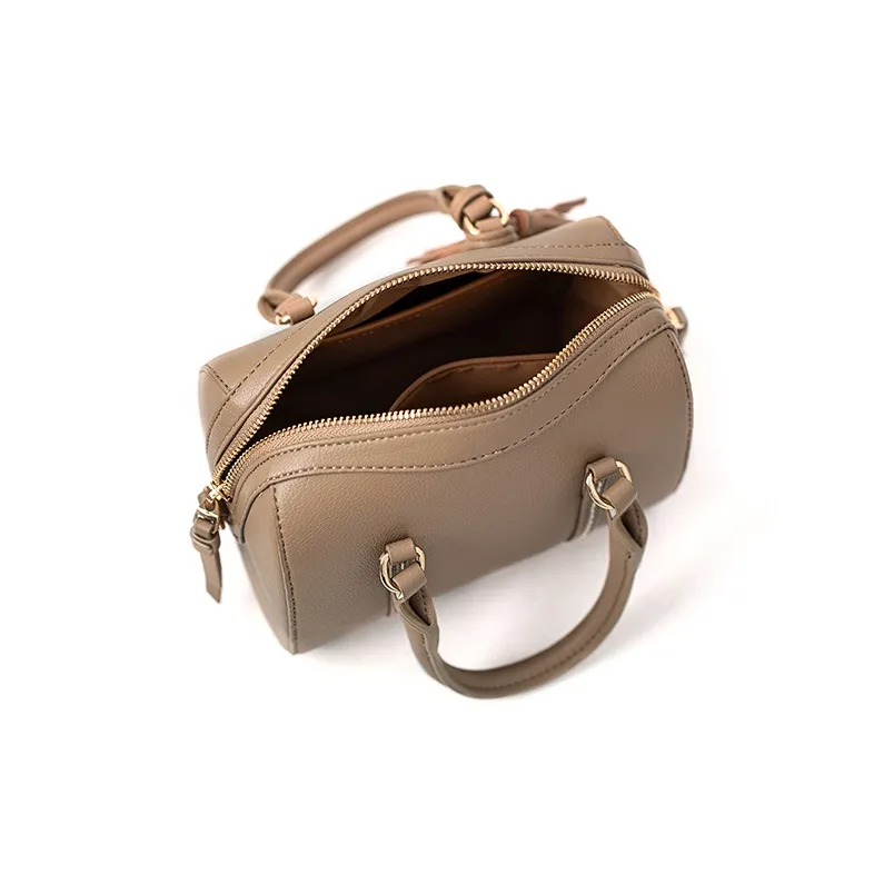 Vigno Synthetic Leather Handbag One Shoulder Crossbody Regular Women's Khaki/Brown/Black-4