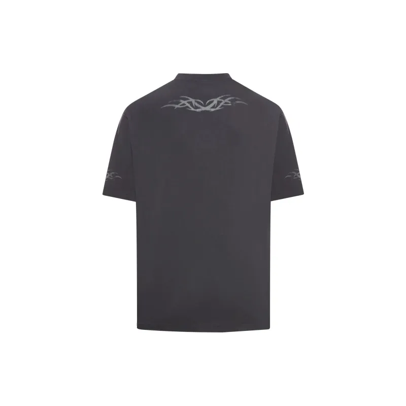 Balenciaga Logo Printed Vintage Medium Fit T Shirt-1