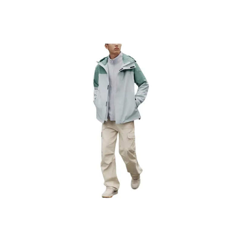 361° Life Collection Waterproof And Wear-resistant Windbreaker Jacket Unisex Lighthouse Gray/Splash Blue-2