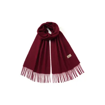 JIUMU 100% Cashmere Knit Scarves Women's China Red/Burgundy