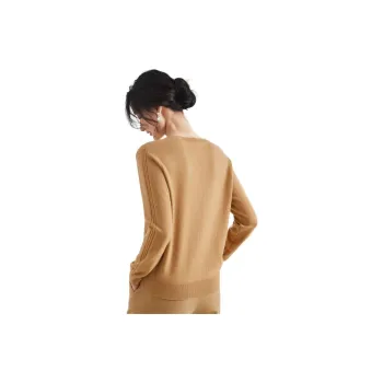 MIHUANG Cashmere Sweater Women's Light Camel