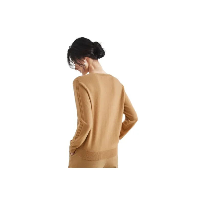 MIHUANG Cashmere Sweater Women's Light Camel-0