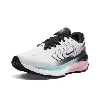XTEP Wind And Fire Generation 28 Anti Slip Wear Resistant Low Top Running Shoes Women's White Black Pink