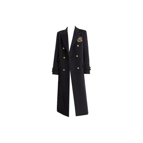 DPLAY Coats Women's Navy Blue