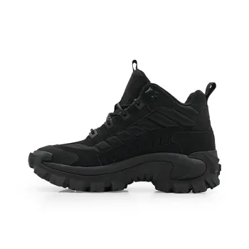 CAT Color Blocking Trendy Full Support Sports Casual Shoes Breathable Mid Top Outdoor Shoes Unisex Black