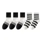3 Black & White+2 White Wide Stripes