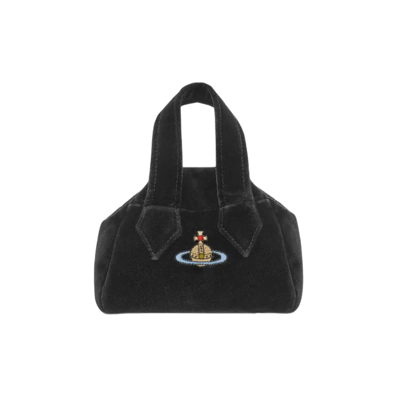Vivienne Westwood Cotton Shoulder Bag, Crossbody Bag, Handbag Mini Women's Black-0