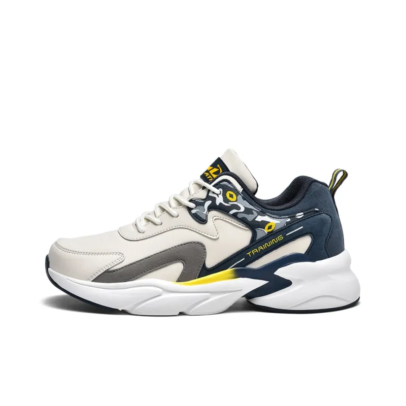 PALATIAL Cushioned Slip Resistant Abrasion Resistant Low Top Chunky Sneakers Men's-0