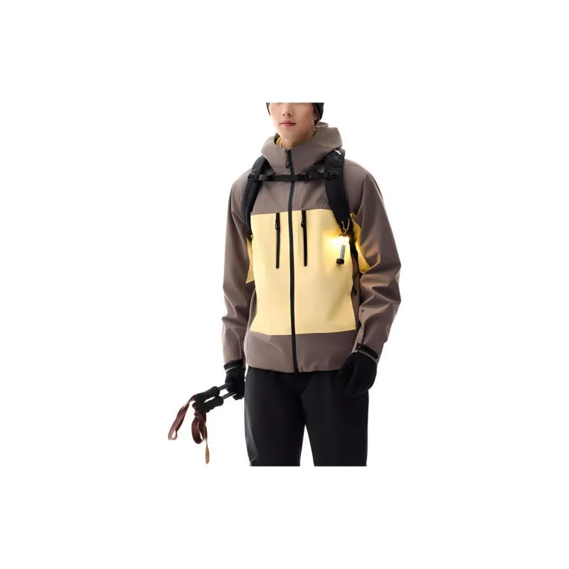 Anta Waterproof And Windproof To Keep Warm Windbreaker Jacket Men's Enamel Gray/Jade Yellow-1