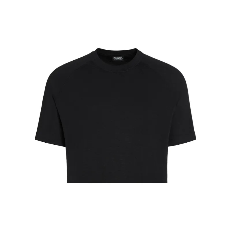 Zegna Short sleeve Wool T shirt-5