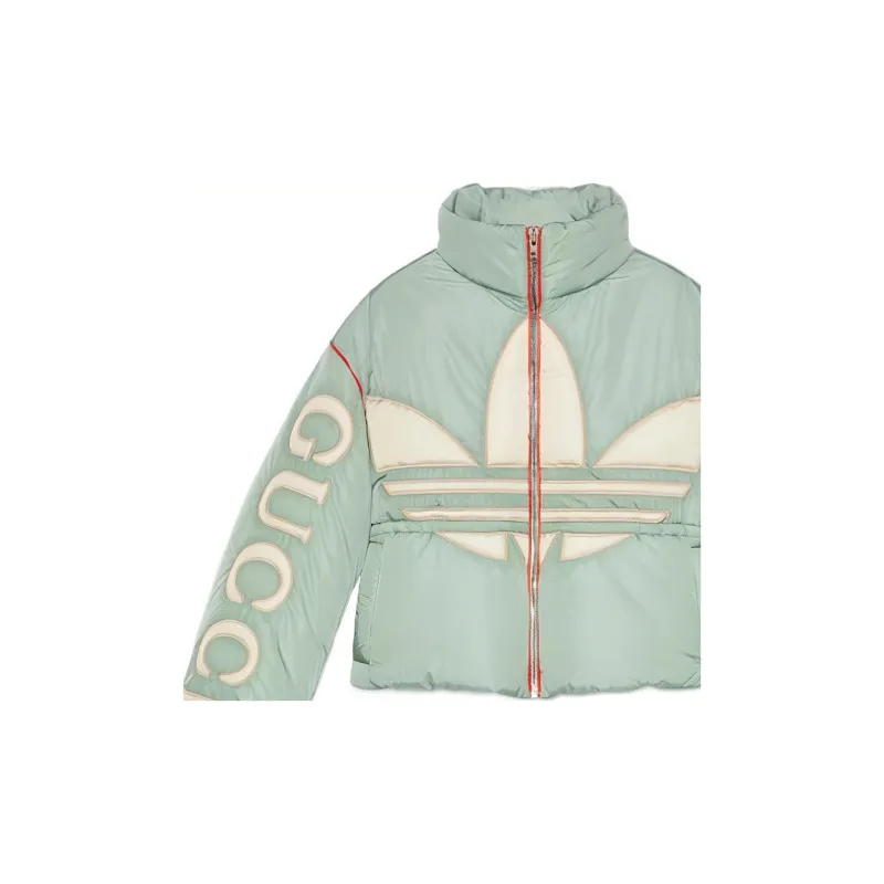 GUCCI x Adidas Originals SS22 Down Coat Women's Mint Green-5