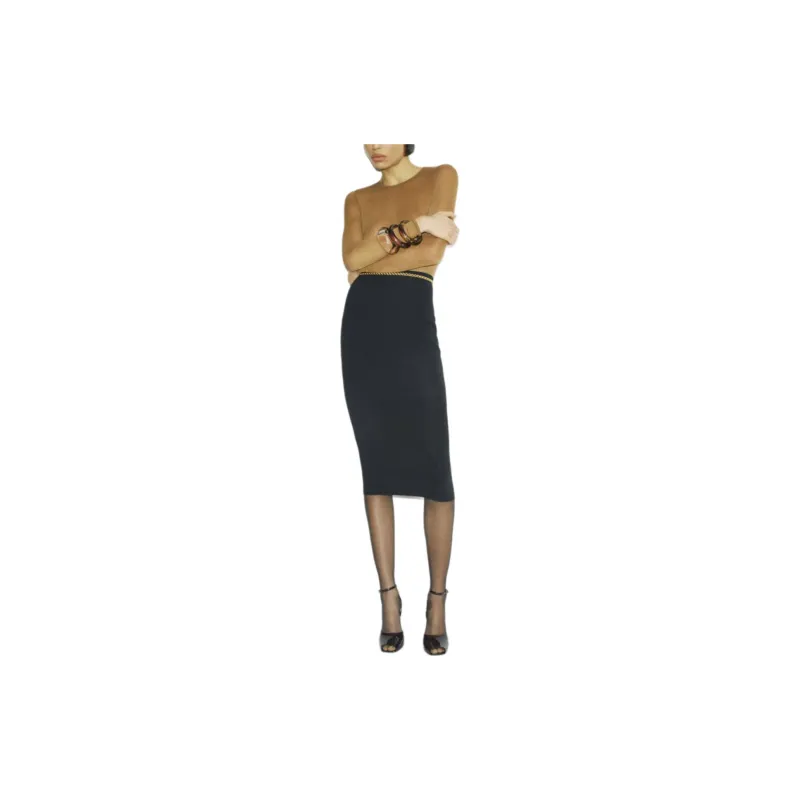 SAINT LAURENT High Waist Pencil Skirt-2