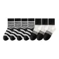 4 Black Wide Stripes+3 Black & White