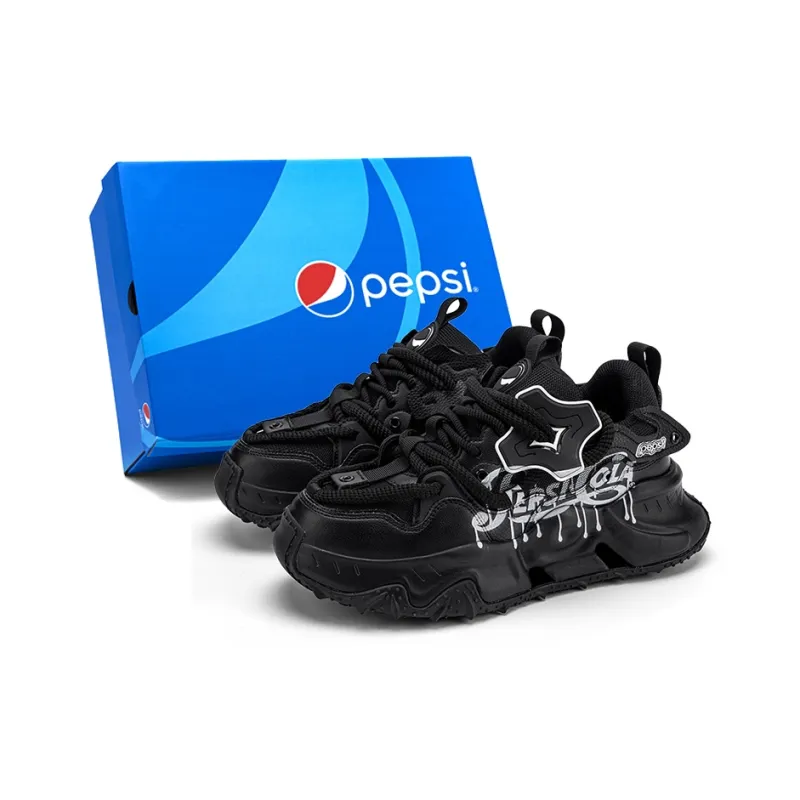 Pepsi Jelly Color Series Cushioned Slip-Resistant Abrasion-Resistant Low-Top Chunky Sneakers Unisex Exclusive Box-28