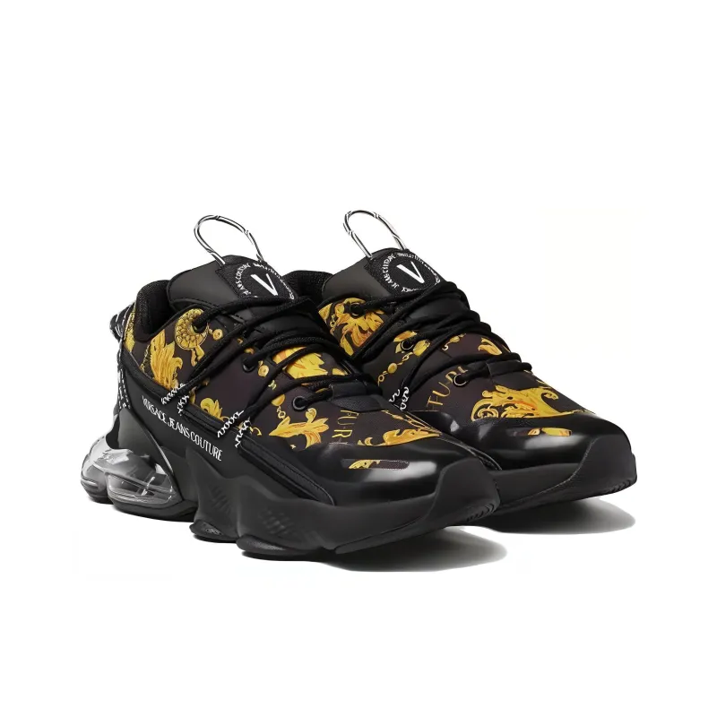 VERSACE JEANS Couture Chain Couture-print Panelled Sneakers-2