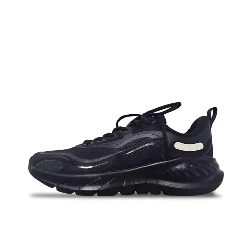 LiNing Anti-Slip Wear-Resistant Low-Top Casual Running Shoes Men's Black