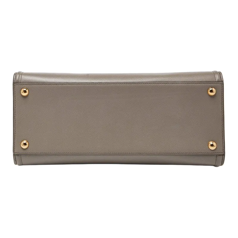PRADA Leather Totes Handbags Women's Gray-2