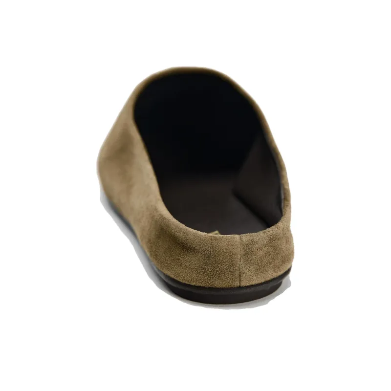 ZARA Wrap-toe Slippers Women's Khaki Green-4